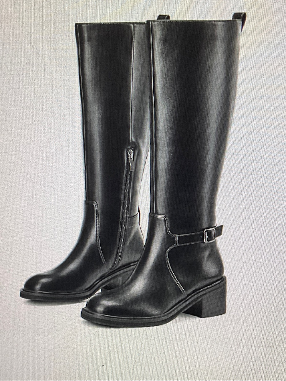 Women's Black Knee-High Riding Boots